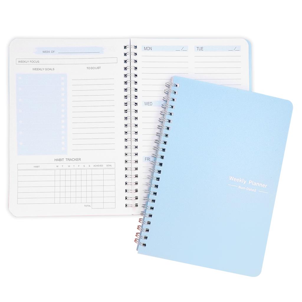Спиральный блокнот на 52 недели, ежедневная еженедельная повестка дня, расписание занятий, канцелярские принадлежности, офисные школьные принадлежности