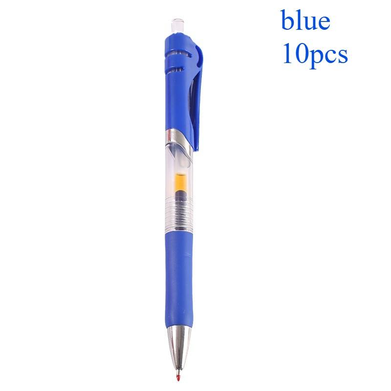 10 шт. Нажимная ручка с нейтральными чернилами, большой емкости, пулевидная, карбоновая, для подписи, для бизнеса, для офиса, черная ручка, быстросохнущая, пишет плавно