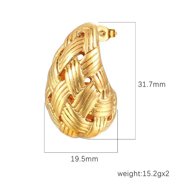 Серьги-капли из нержавеющей стали, женские серьги-гвоздики в стиле ретро из 18-каратного титана