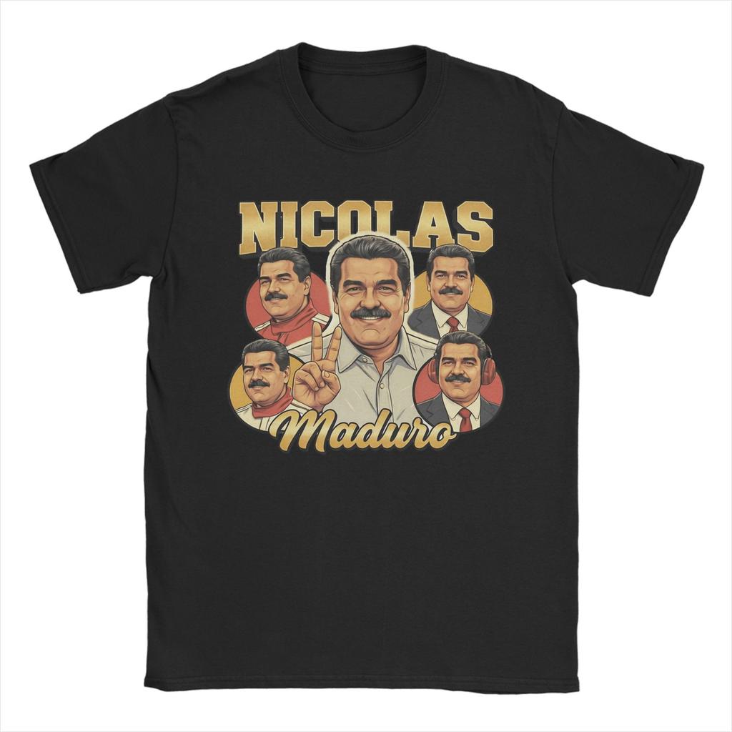 Venezuela Captures onsite Maduro Tshirt 2026 Summer Mens Luxury Fashion Cotton Fun Tshirt Round Neck Street Wear Y2K Gift