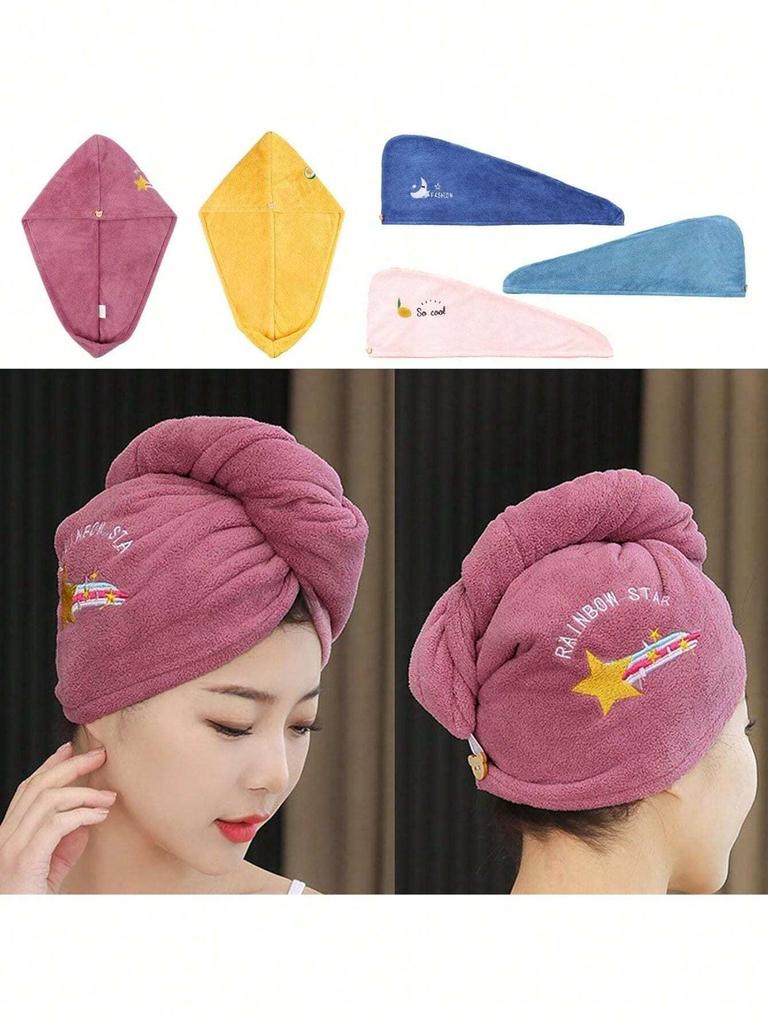 Женские мягкие полотенца из микрофибры, шапочка для душа, полотенце, банные шапки для женщин, шапочка для сухих волос, быстросохнущая мягкая шапочка для женщин, тюрбан, полотенце для девочек