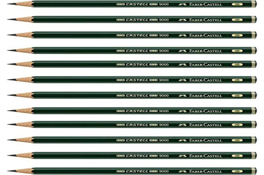 9000 Графит Гладкий Упаковка 12 Карандашей Faber-Castell, Письмо,
