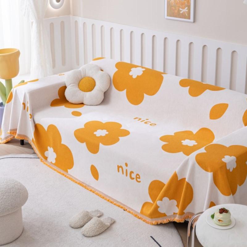 Throw Blanket Living Room Three Seats Sofa Position  Modern Throw Camping Picnic Blanket  Plum Blossom Sofa Cover Mat