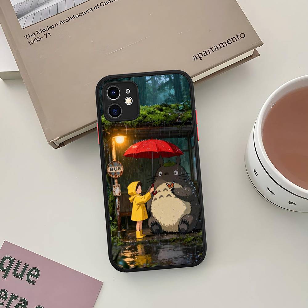 Милый Чехол-Тотторо Для iPhone 16 15 14 Plus 15 13 12 11 Pro Max X XS MAX Матовый Чехол