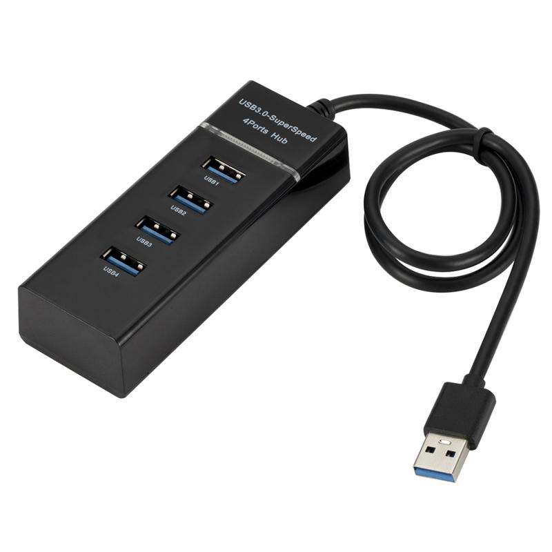 USB-хаб 4-портовый многоинтерфейсный портативный разветвитель со светодиодным индикатором