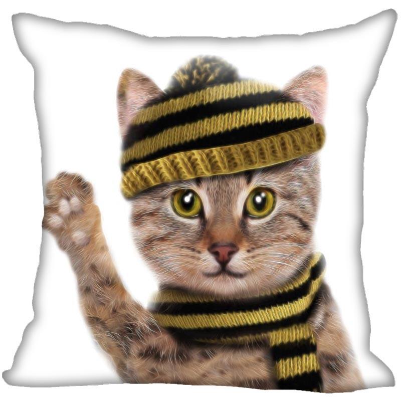 Спальня Домашний Офис Декор Наволочка Квадратная Забавный Кот Животное