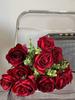 1 PC Artificial Flowers with Faux Stems Realistic Roses Bouquet Floral Wedding Bouquet for Wedding Centerpiece Home Party Decor