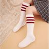 Синий/красный/белый/черный Полосатый стиль Школьные гольфы до колена для девочек Весна Осень Хлопковые Дышащие Гольфы для девочек-малышей Рождественский подарок