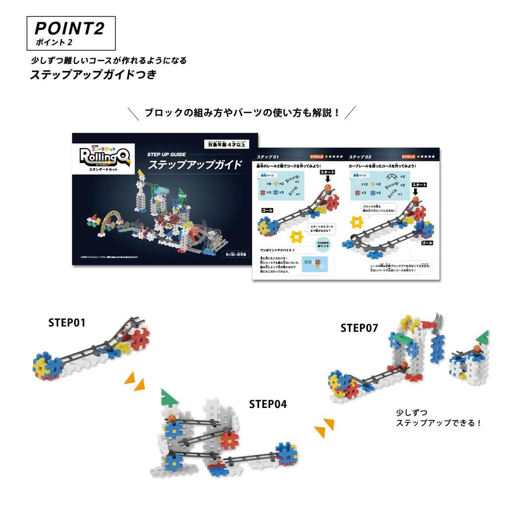 Gakken New Block Rolling Cue Standard Set Toy Awards 2023 Educational Toy Category Excellence 4 and 83738 [Japan Award] (Ages up)