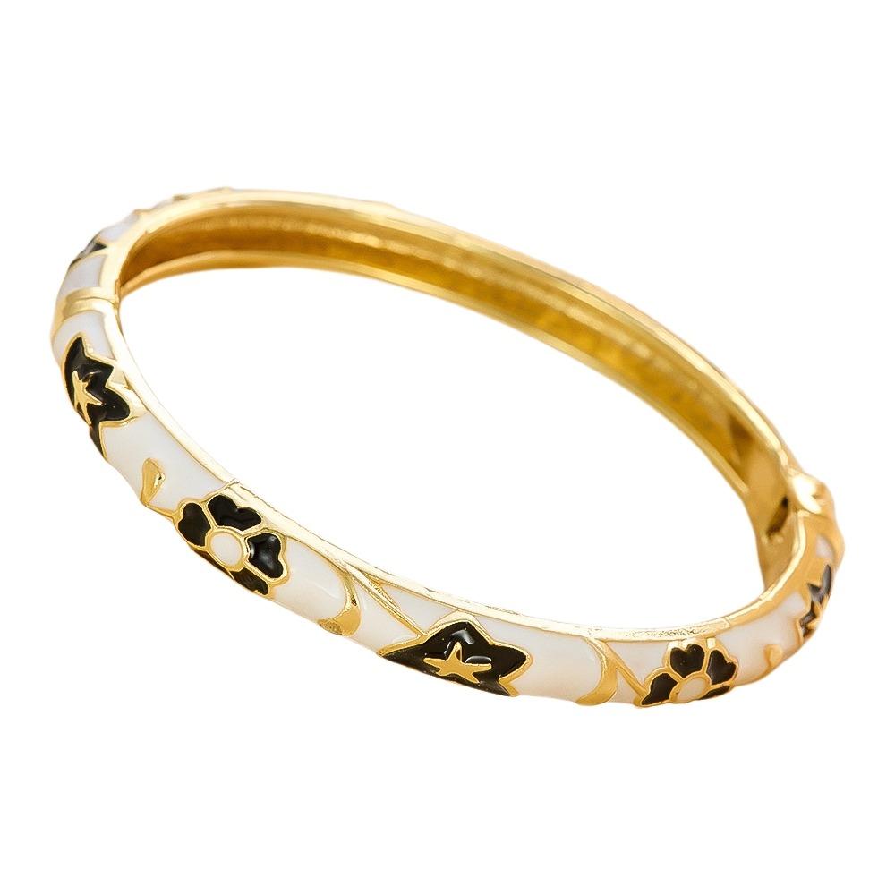 Floral Colorful Flower Bangle Traditional Women's Hand Bracelet  Jewelry Gifts