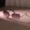 Ретро Квадратные Солнцезащитные Очки Женские Мужские Модные Винтажные Солнцезащитные Очки Женские Мужские Безграничные Дизайнерские Очки Зеркальные Для Путешествий