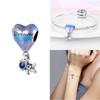 Классические Изысканные Оригинальные Синие Модные Шармы-Бусины из Меди Серии «Астронавт Космическая Ракета» Подходят для Браслета DIY Украшение Подарки