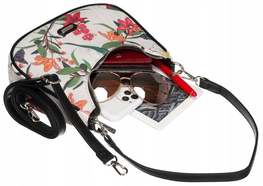 Women's floral eco-leather messenger bag - David Jones