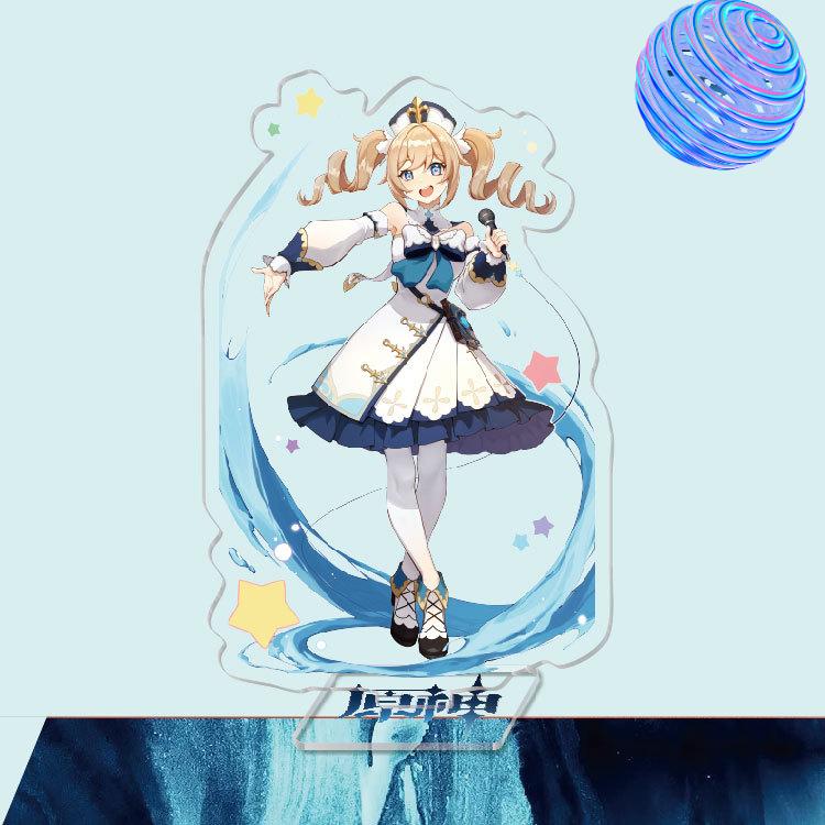 Anime Game Genshin Impact Peripheral Acrylic Cosplay Character Hero Theme Stand Acrylic Figure Stand Model Plate Desk Decor Ornament Gift