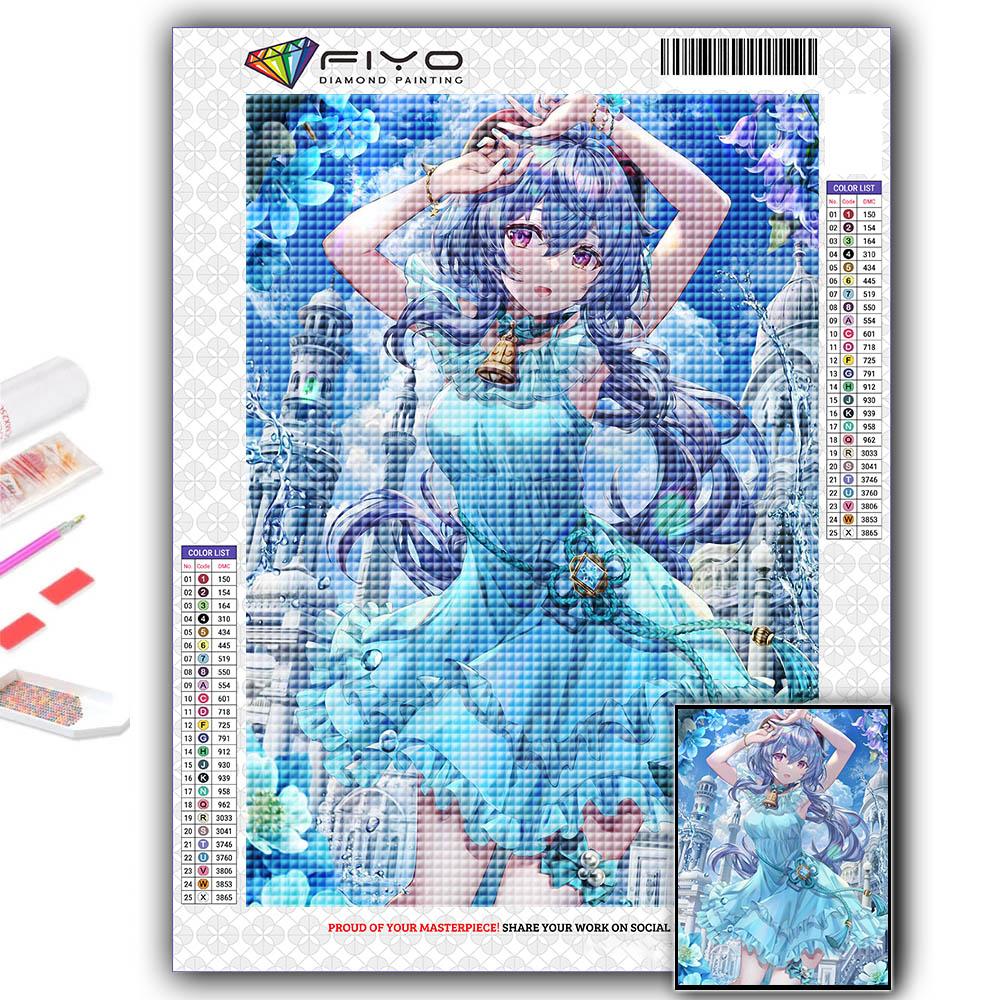 5D Алмазная картина Genshin Игровой персонаж DIY Алмазная вышивка Горный хрусталь Украшение дома