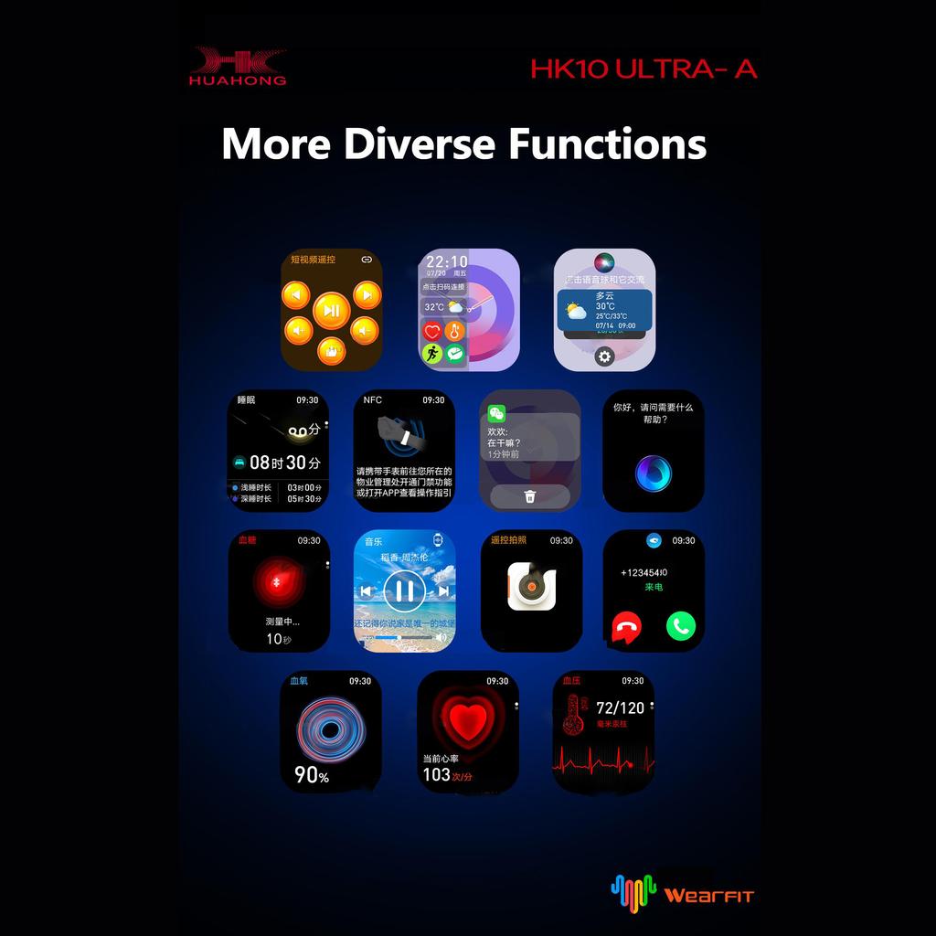 2024 Новые мужские смарт-часы HK10 ULTRA-A с экраном HD и высокой частотой обновления, женские смарт-часы с защитой от влаги IP67, поддержка Bluetooth, вызовов NFC