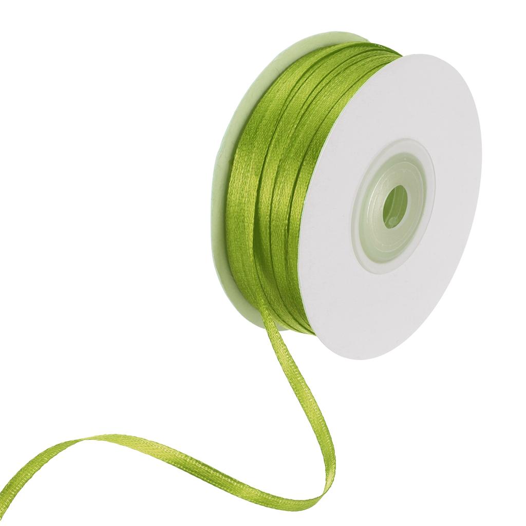 Атласная лента двусторонняя полиэстеровая атласная лента для подарочной упаковки, рукоделия, свадебного декора, 1/8 дюйма x 100 ярдов