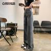 Women Denim Jeans Loose Straight Spring and Autumn Jeans High-waisted Wide-leg Pants Long Pants