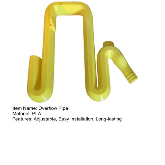 Siphon Overflow Pipe Clamp-on Rainwater Overflow Pipe 3D Printed Overflow Pipe for Fish Tank Large Rain Barrel