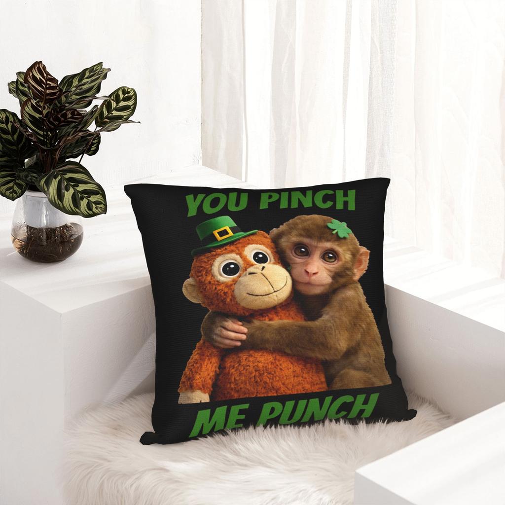 Punch Monkey Cute Pillowcase Printed Polyester Cushion Cover Decoration Pillow Case Cover Home 18''
