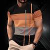 Men'S Fashion T-Shirts Short Sleeve 3D Printed Street Style T Shirt Summer Stripe Graphic Hip Hop Casual Tops