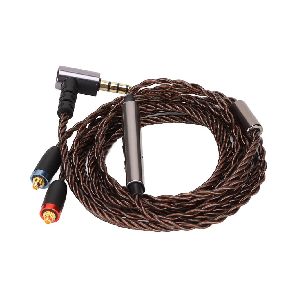 Кабель для наушников посеребренный медный провод высокое разрешение MMCX 3,5 мм кабель для наушников с регулятором громкости
