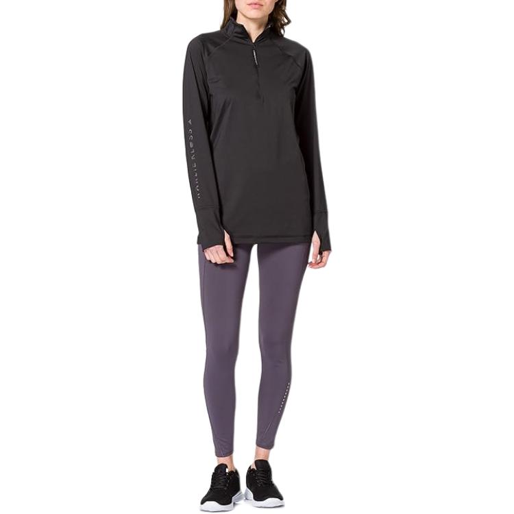 Adidas Удобный свитер с логотипом и длинным рукавом, футболка реглан, женские топы, черный цвет GH8225