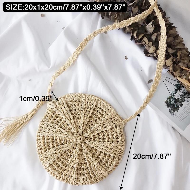Square Round Mulit Style Straw Bag Handbags Women Summer Rattan Bag Handmade Woven Beach Circle Bohemia Handbag New Fashion