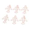 80pcs Airplane Shaped Paper Clips Rose Gold Prevent Rust Plane Shaped Bookmark Clips Office