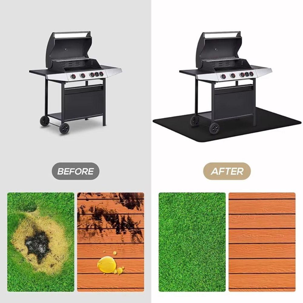 Oilproof Fireplaces Protective Mat High Temperature Resistant Barbecue Pad Outdoor BBQ