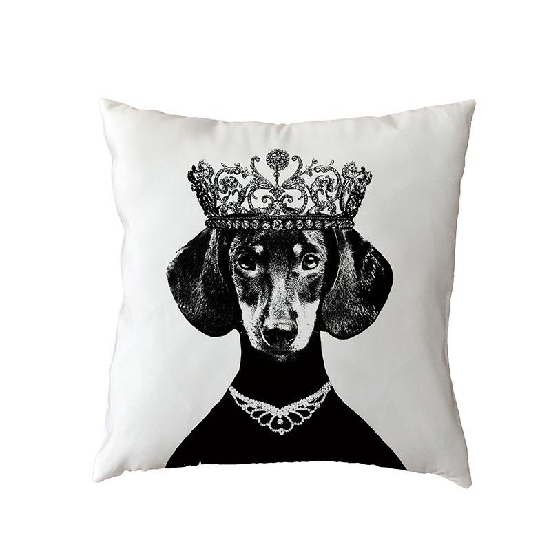 Чехлы на подушки с изображением плохих собак, французский бульдог, мопс, пудель, наволочка 45*45 см, полиэстер, наволочка из персиковой кожи, украшение для домашнего дивана, стула