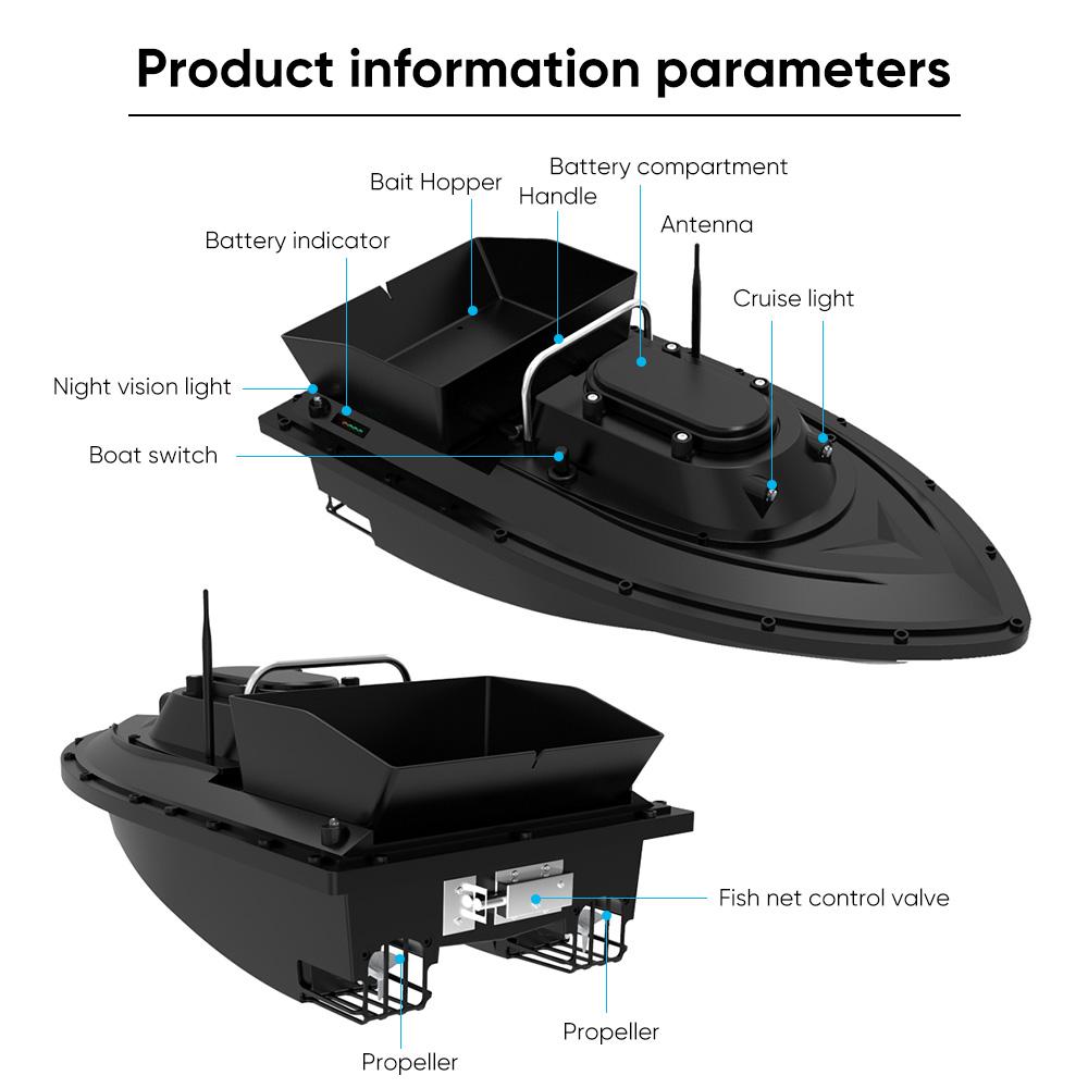 Радиоуправляемая лодка-приманка для серфинговой рыбалки Beidou + GPS, возврат одной клавиши, 400-500 м, высокая мощность, 18000 мАч, аккумулятор 1,5 кг