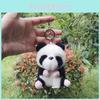 Cute Cartoon Panda And Cow Plush Toy Bag Charm Key Holder Soft Animal Keychain