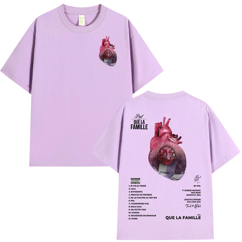 Французский рэпер PNL Que La Famille Le Monde Chico Альбом Футболка Мужская Женская Хип-хоп Мода Хлопковые Футболки с коротким рукавом Streetwear