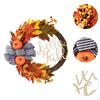 Front Door Fall Wreath Artificial Pumpkin Harvest Party Wall 15.75inchx15.75inch Versatile