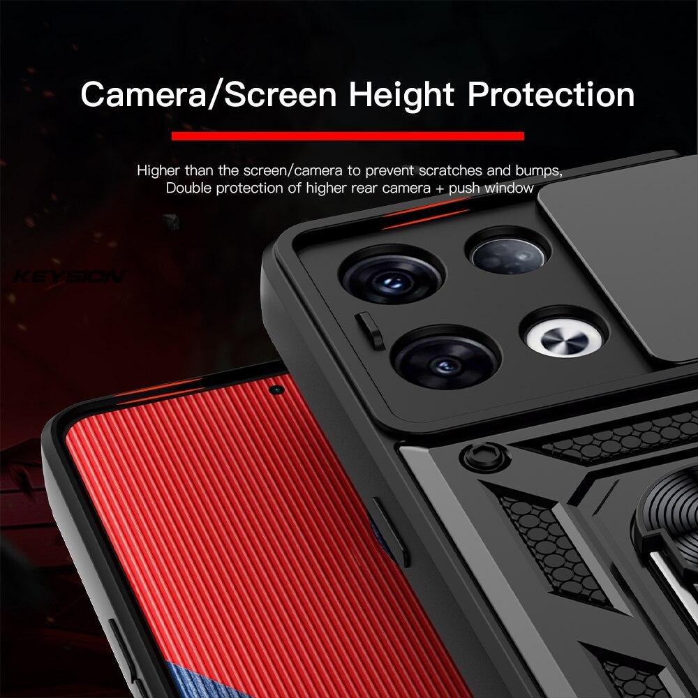 For Keysion Shockproof Case Oppo Reno 8 Pro 8 Z 5g 8 Lite Push Pull Camera Protection Ring Phone Cover For Oppo Reno8 Pro Plus