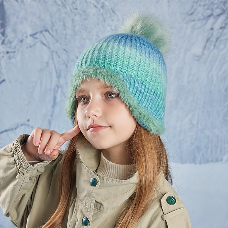 Children Knit Hat With Earmuff Protection For Winter Outdoor Warmth And Style