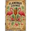 Retro Flamingo Metal Sign Tropical Wall Art Tiki Bar Decor Man Cave Accent