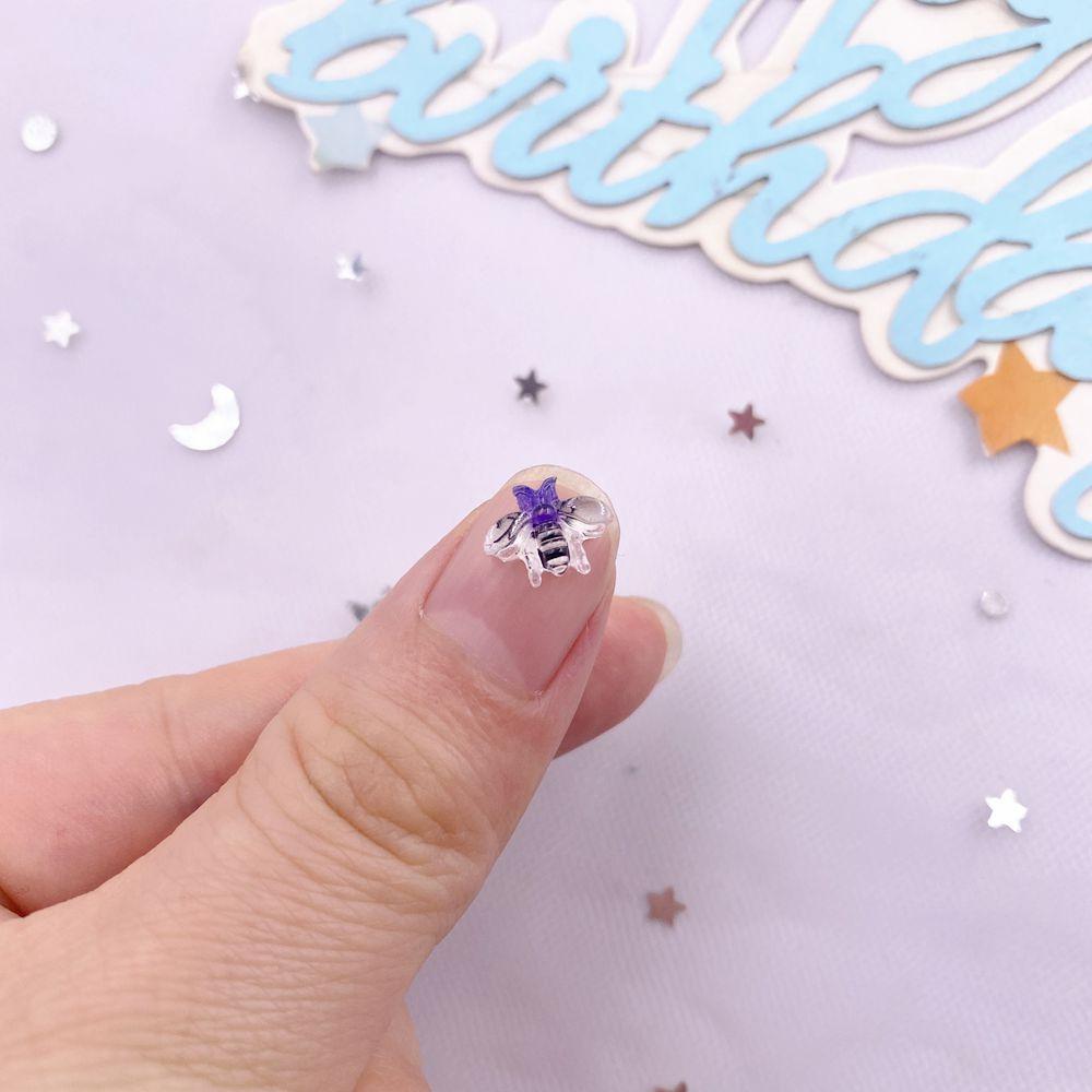 60pcs Mix Resin Cartoon Beautiful Colorful Bee Flatback Rhinestone Art Nail DIY Wedding Applique Decor DIY Craft Supplies
