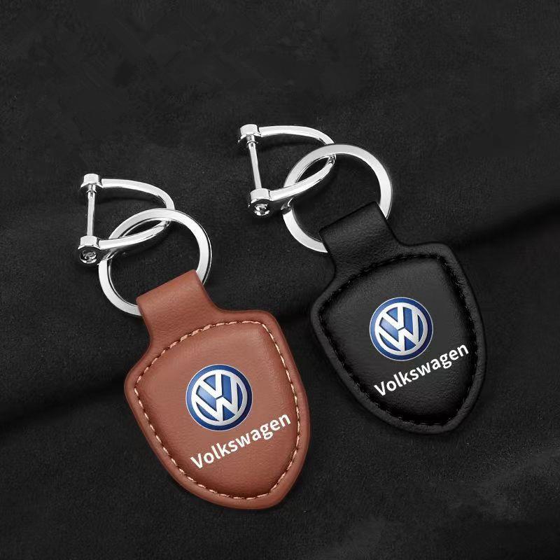 New PU Leather Car Keychain Key Ring For VW Volkswagen Golf Polo Passat Tiguan Touran Jetta Accessories Sticker YSK-DP-PU-VW AK3
