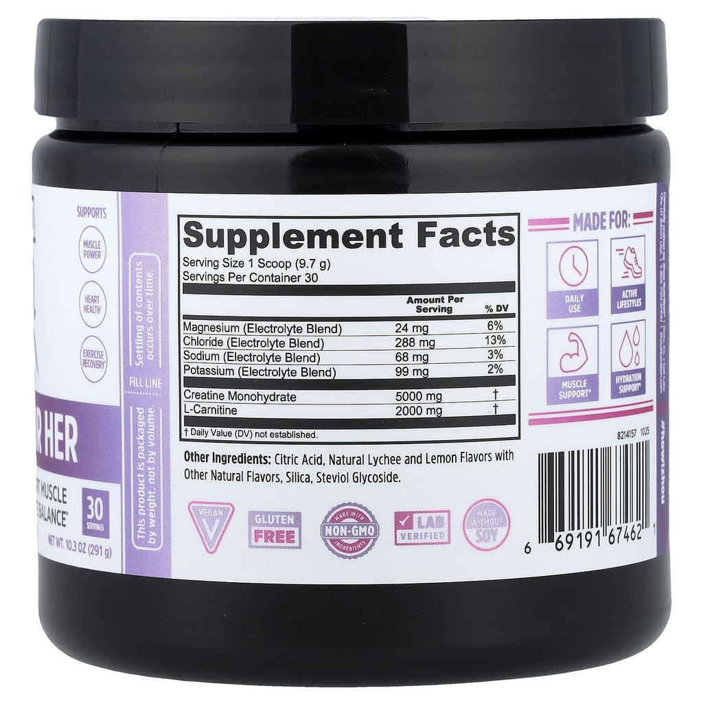 Zhou Nutrition, Creatine for Women, Lychee Lemon, 291g (10.3oz)