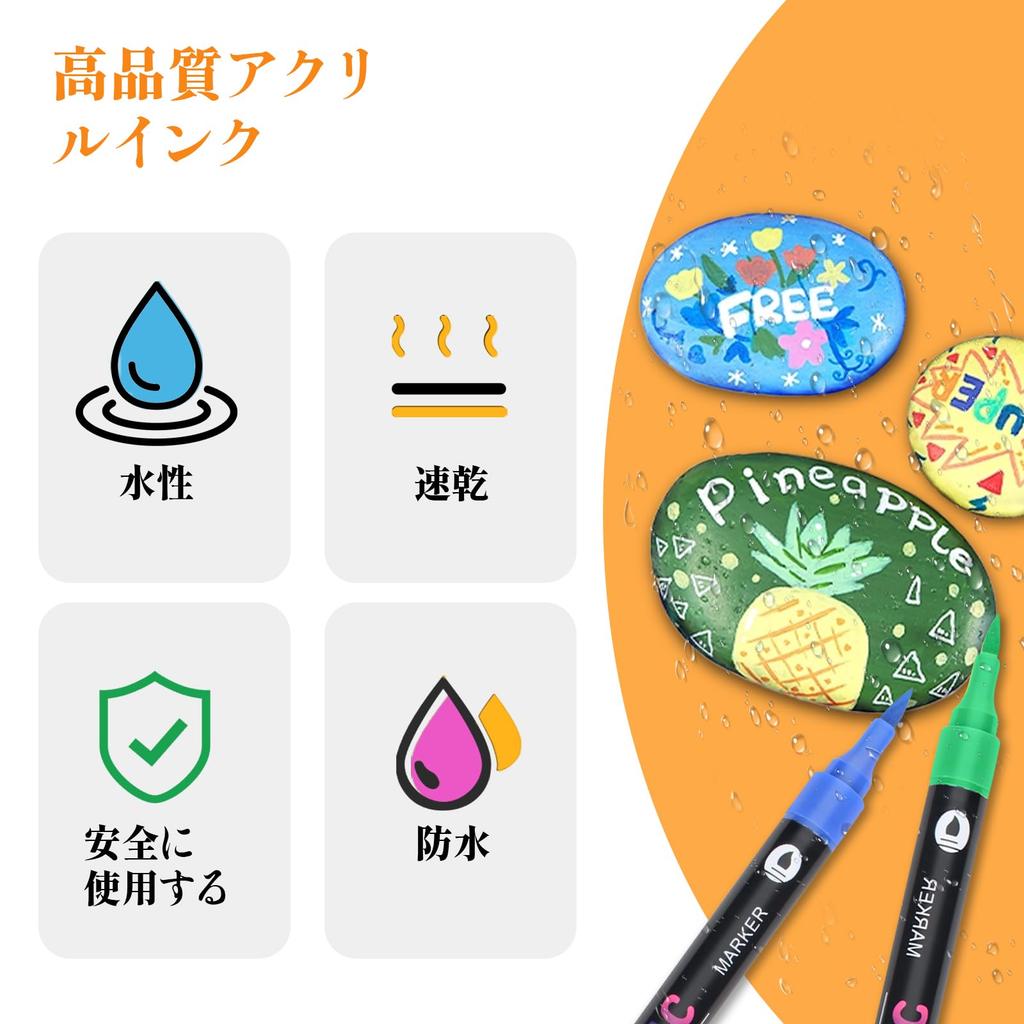 Акриловый маркер 72 36 Можно писать на пластике и для набора для рисования, Цвета, Ручки, На водной основе, Нетоксичный, Водостойкий, Быстросохнущий,