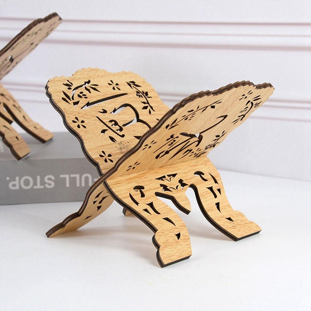1Pcs Foldable Quran Ramadan Bible Book Shelf Home Decoration Display Stand Book Stand