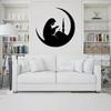 1 шт. Металлическая луна в форме женской молитвы настенное искусство исламское настенное украшение элегантное молитвенное настенное искусство, стильное металлическое настенное украшение