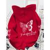 Women's Hooded Sweatshirt. A Loose Outer Jacket, Suitable for Autumn and Winter Seasons. Featuring Butterfly Series Print.