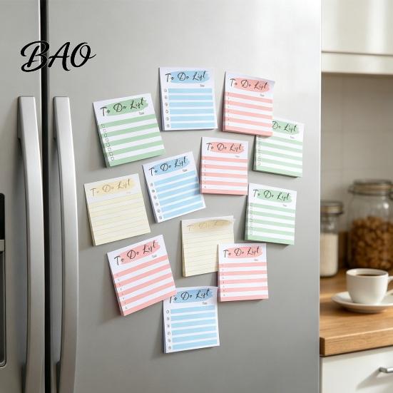 Journaling Supplies Striped Planning Sticky Notepads, Task Memo Pads, Removable To Do List Notepad Self-Adhesive Note Paper for Daily To-Do Lists And