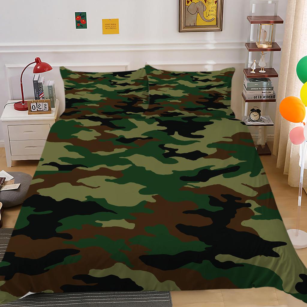 3D Geometric Bedding Set with Line Down Duvet and Pillowcase 2/3 Pieces AU180 * 210 Full Size Soft Home Decoration