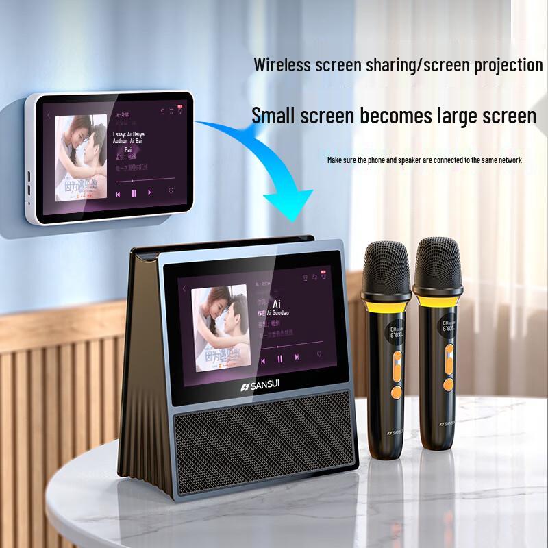 Портативная система караоке KTV SANSUI W200, штепсель CN (адаптер в комплекте)