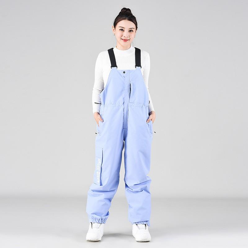 Unisex Oversized Snowboarding Pants Winter Outdoor Windproof Thermal Ski Suit Men Women