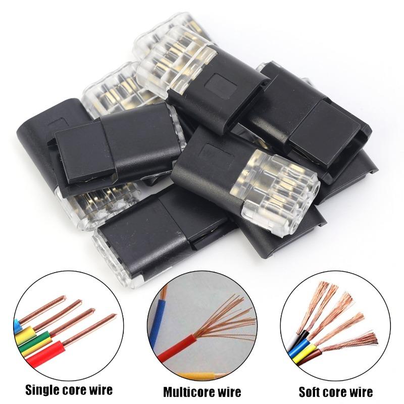 10/1pcs New Electrical Connector 3-Wire Interchangeable Quick Wire Connector Automotive Wire Cable Ribbon Terminal Connector